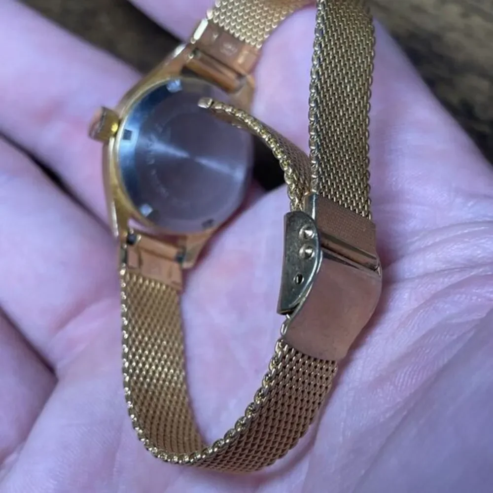 Kronaron Electra Women's vintage gold‎ wrist watch analog hong kong